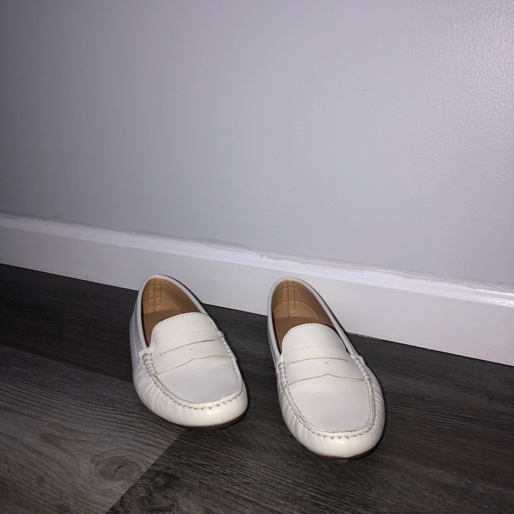 White suede TALBOTS loafers